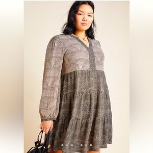 Black & Grey Anthropologie Dress